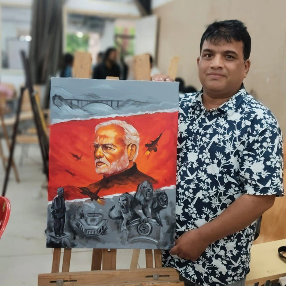 Student painting